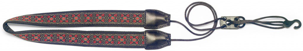 Ukulele strap - Red Flowers - Image 2