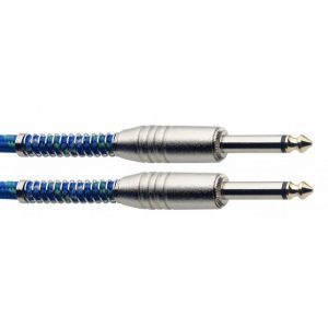 Alternative view of Stagg Instrument Cable 6m Vintage Tweed Style Blue