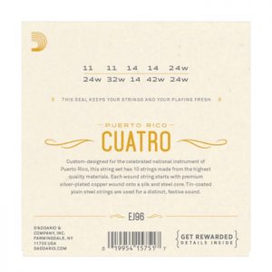 Alternative view of D'Addario EJ96 - Cuatro Puerto Rico Strings