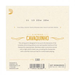 Alternative view of D'Addario EJ93 - Brazilian Cavaquinho Strings