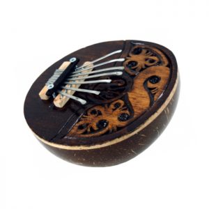 Alternative view of Carved Coconut Kalimba