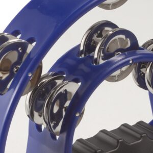 Alternative view of Tambourine 10", 2 Row Jingles, Blue
