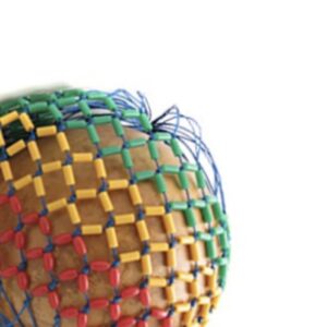 Alternative view of Shekere,  beaded shaker