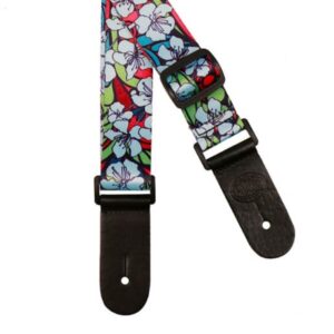 Alternative view of Ukulele Strap - Blue Gaucho Flowers