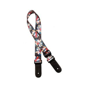 Ukulele Strap - Multicoloured Flowers