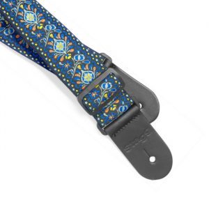 Alternative view of Woven Cotton Guitar Strap - Jimi Blue
