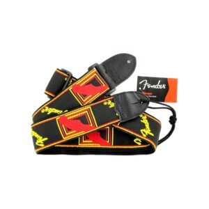 Alternative view of Fender Guitar Strap - Black & Red