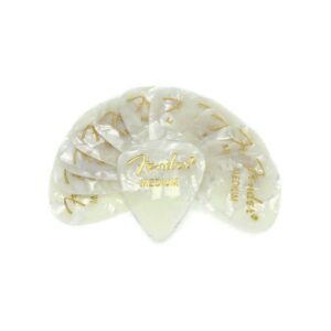 Fender Plectrums - White Moto