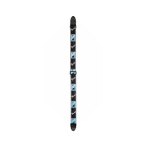 Alternative view of Fender Guitar Strap - Black & Light Blue