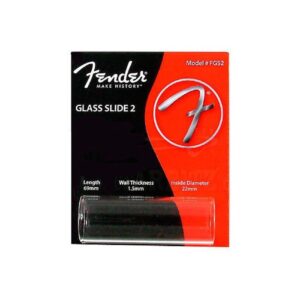 Fender Guitar Slide, 1.5mm Glass Slide for Acoustic & Electric Guitars
