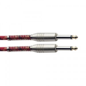 Alternative view of Stagg Instrument Cable 6m Vintage Tweed Style Red