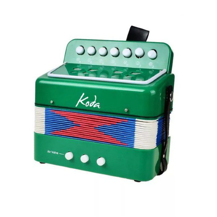 Accordion - 7 Button Green - Image 2