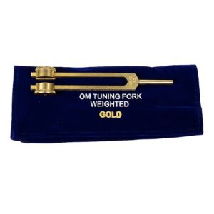 Alternative view of Tuning Fork – Mid Ohm, 136.10Hz, Gold, Weighted