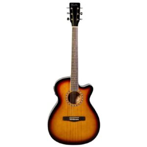 Alternative view of Koda Semi Acoustic Cutaway 4/4 Sunburst