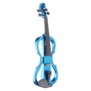 Stagg 4/4 Electric Violin Set - Solid Maple Blue