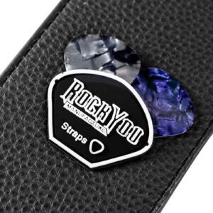 Alternative view of RockYou Guitar Strap - Black Leatherette