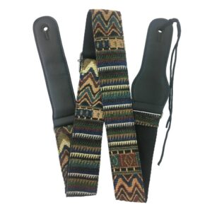 Alternative view of RockYou Guitar Strap - Green Aztec