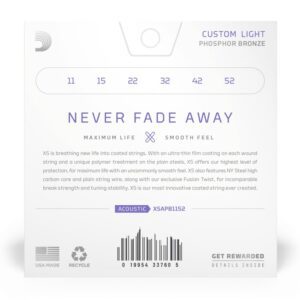 Alternative view of D'addario XS - Acoustic PB, Custom Light, 11-52