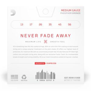 Alternative view of D'addario XS - Acoustic PB, Medium, 13-56