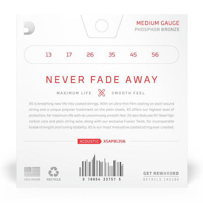 D'addario XS - Acoustic PB, Medium, 13-56 - Image 2