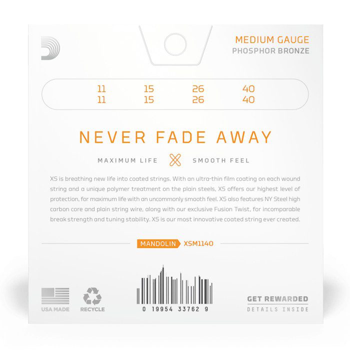 D'addario XS - Mandolin PB, Medium, 11-40 - Image 2