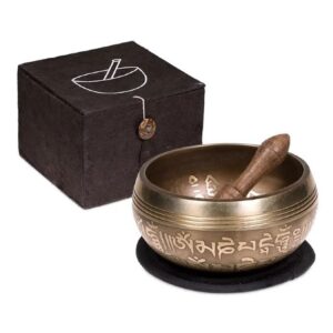 Engraved Singing Bowl Ohm Set 10cm