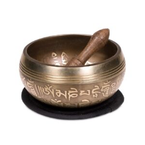 Alternative view of Engraved Singing Bowl Ohm Set 10cm