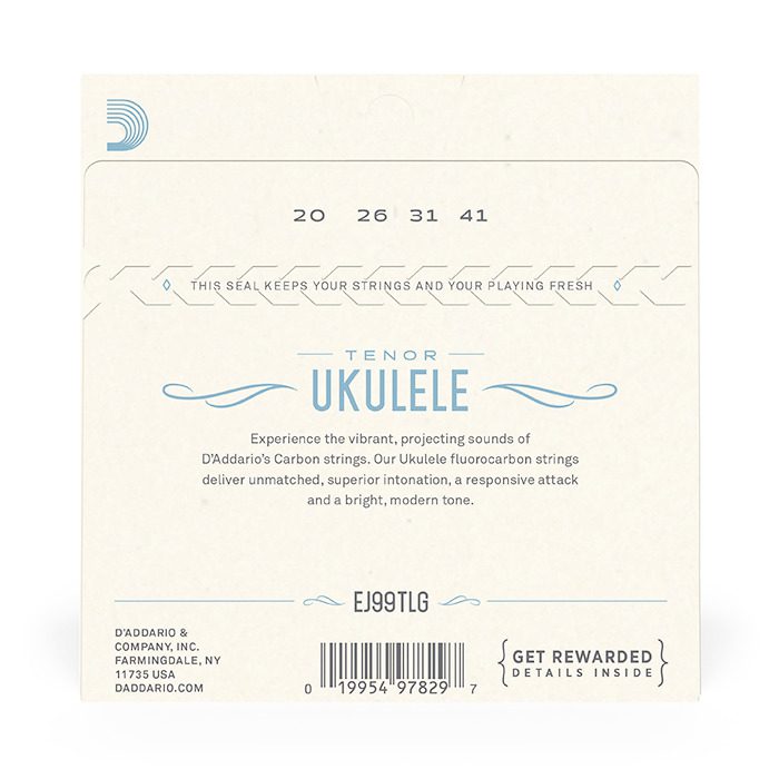 D'Addario EJ99TLG Low G Ukulele - Carbon - Image 2