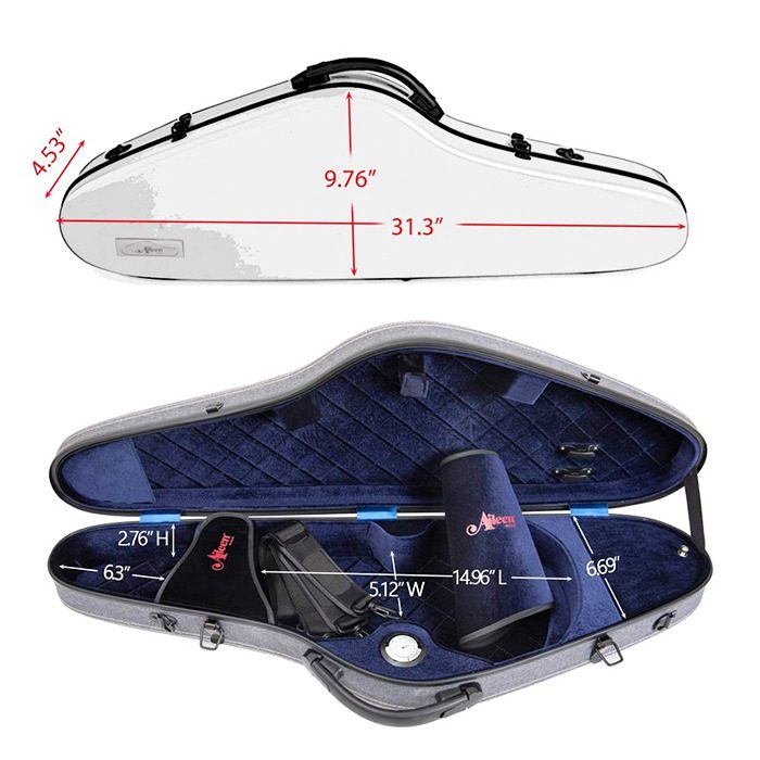 Aileen Violin Hard Case - Grey - Image 6