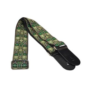 Alternative view of Guitar Strap Green Mosaic