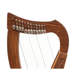 Alternative view of Celtic Harp 12 string with Levers
