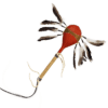 Deer Skin Shaman Rattle Red
